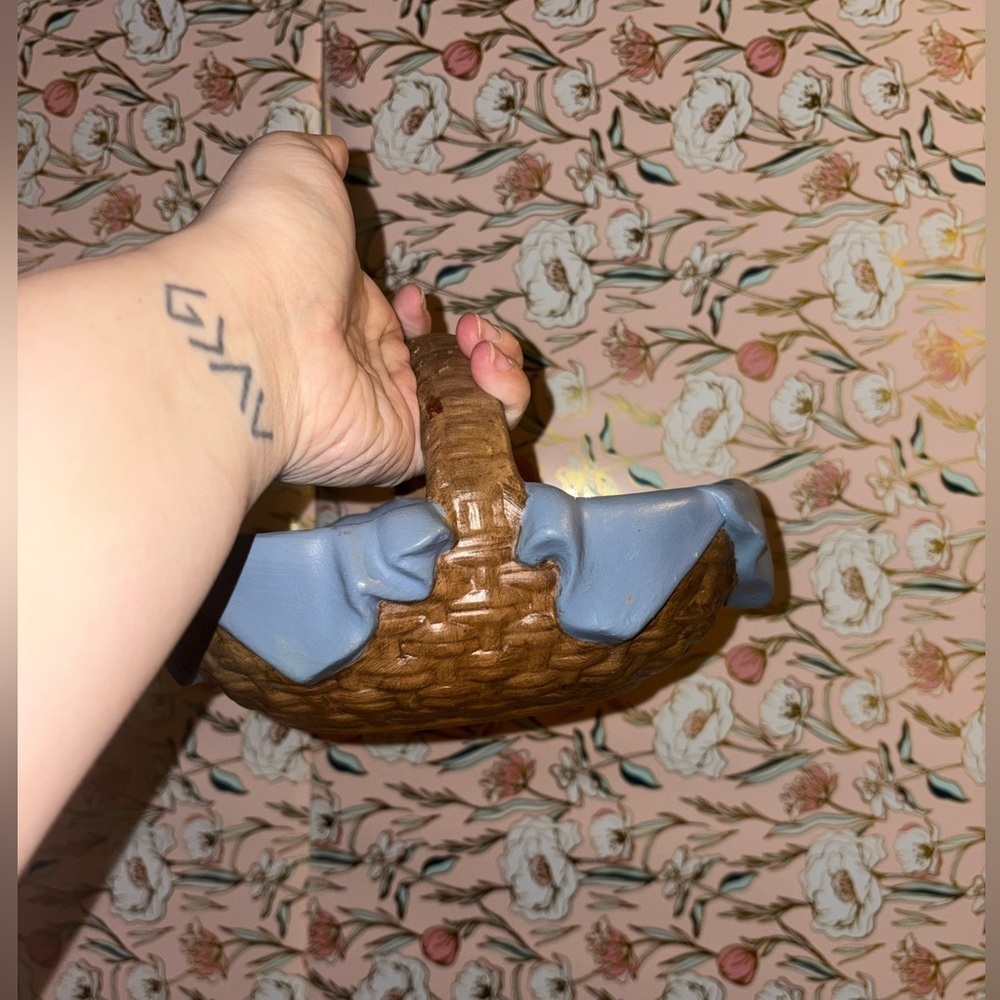 Handmade Pottery Basket Planter